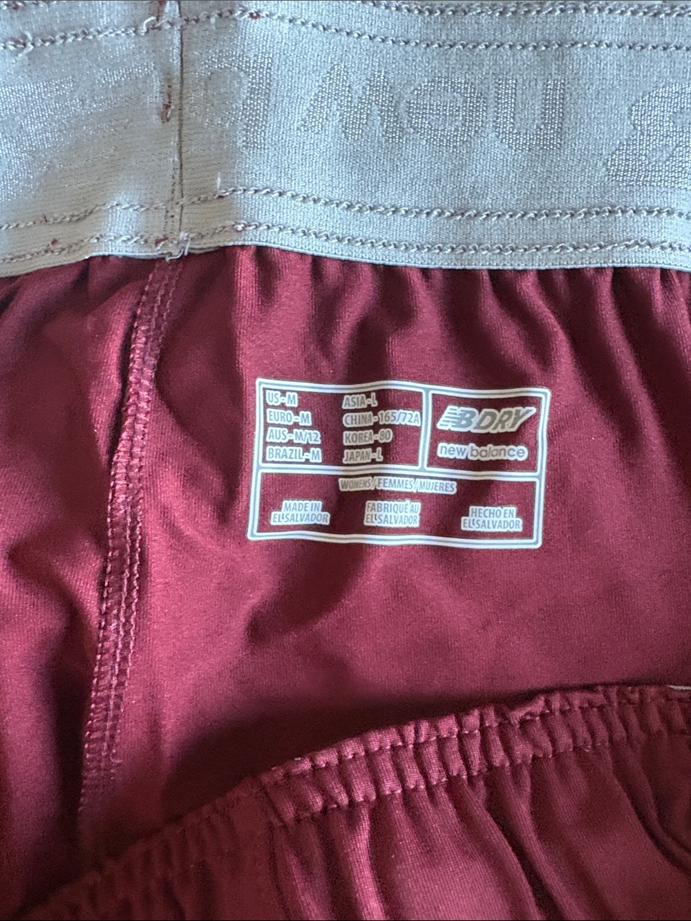 New Balance Women's Maroon Running Shorts 4 inch with inseam and pockets - Picture 3 of 5